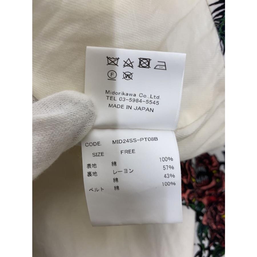 Midorikawa◆ボトム/FREE/コットン/WHT/総柄/mid24ss-pt08b_5