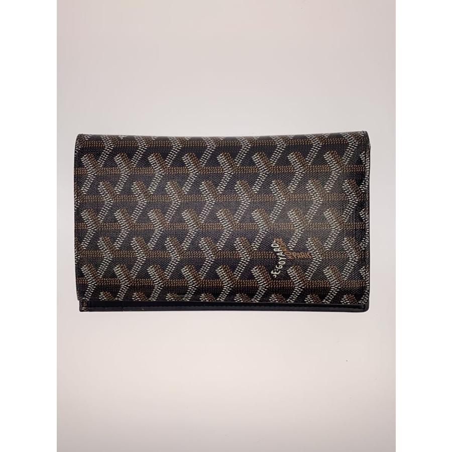 こんにちはGOYARD ゴヤール マネークリップ 二つ折り財布 現行モデル GOYARD◇2つ折り財布/マネークリップ/レザー/マルチカラー/総柄/メンズ