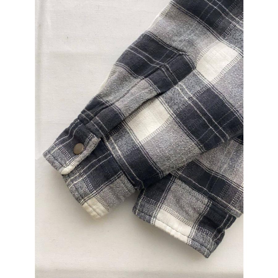 Supreme◇19FW/Quilted Hooded Plaid Shirt/S/コットン/GRY/チェック
