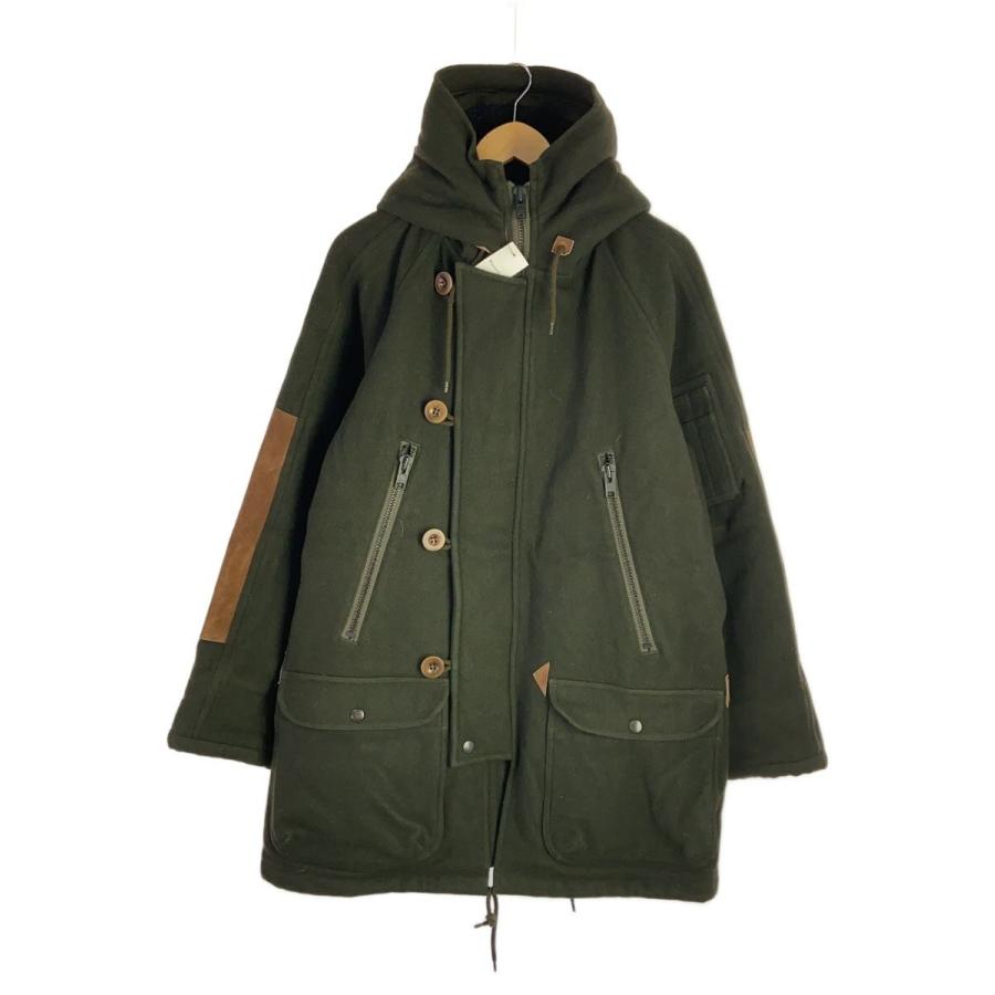 kolor / BEACON◇コート/2/ウール/KHK/無地/15WBM-C03132/ファー欠品 