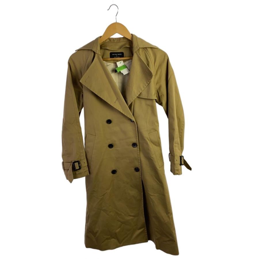 UNITED TOKYO ベージュ トレンチコート サイズ2 UNITED TOKYO◇トレンチコート/2/ポリエステル/BEG/無地/508358010