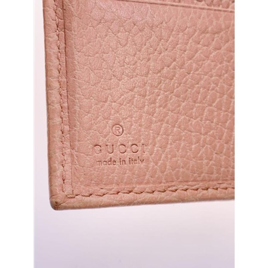 GUCCI◇3つ折り財布_GGマーモント/レザー/PNK/レディース : セカンド