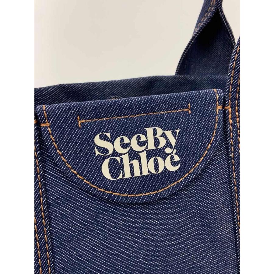 SEE BY CHLOE◇トートバッグ/デニム/BLU/CHS22WSB62C3245D 