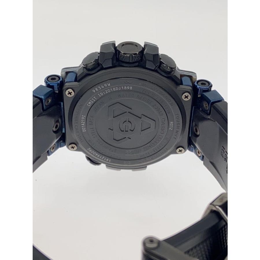 CASIO◇ソーラー腕時計・G-SHOCK/アナログ/BLU/BLK : セカンド