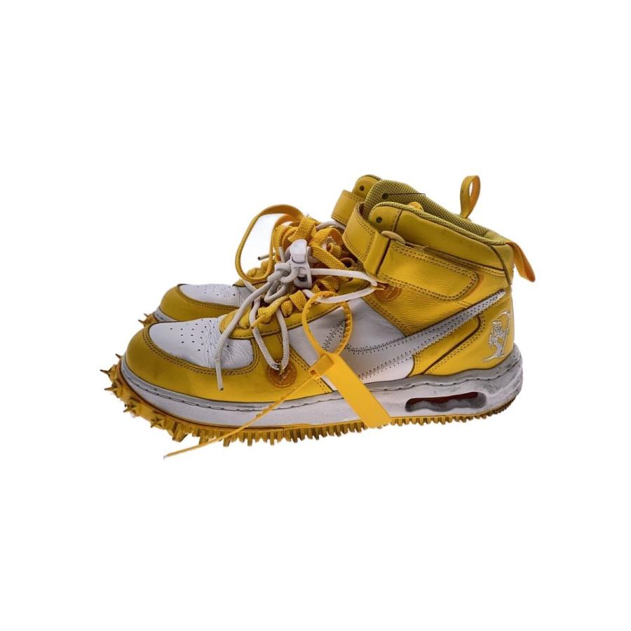 NIKE◇OFF-WHITE X AIR FORCE 1 MID_オフホワイト エアフォース ミッド 