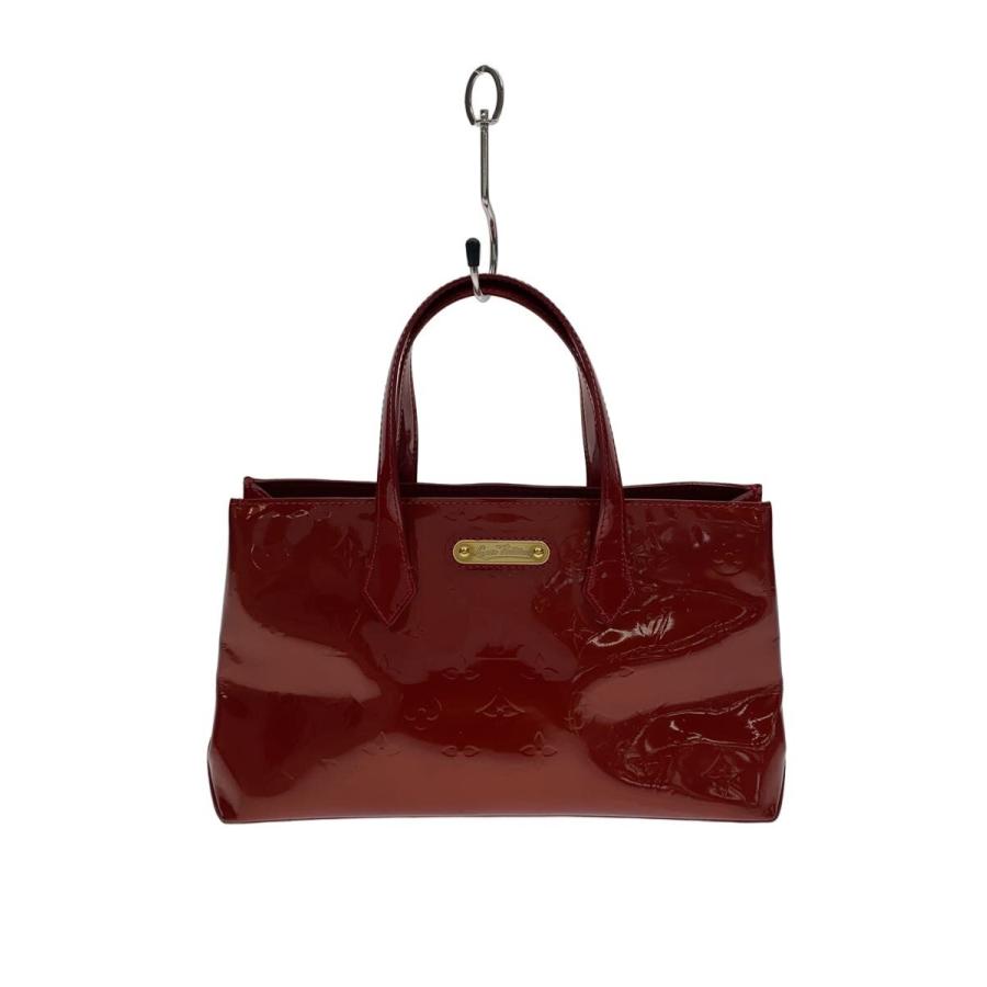 LOUIS VUITTON◇ウィルシャーPM_モノグラム・ヴェルニ/エナメル/RED