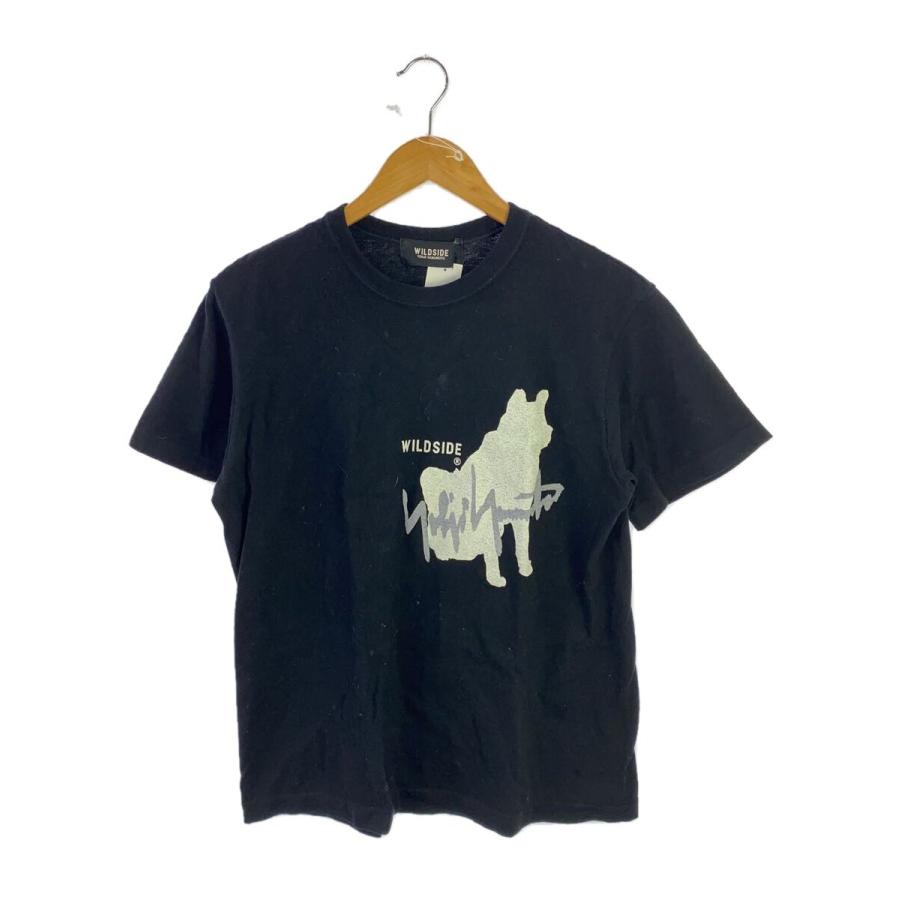 WILDSIDE YOHJI YAMAMOTO◇Tシャツ/2/コットン/ブラック/WE-T07-003