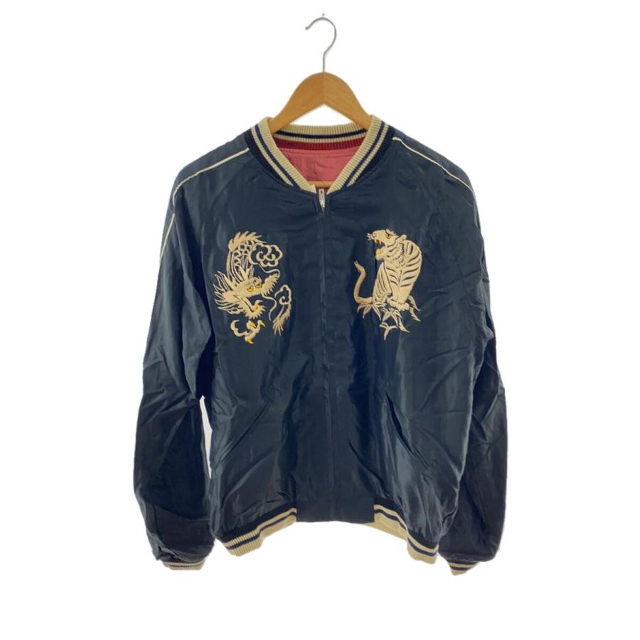 TAILOR 東洋◇スカジャン/XL/レーヨン/BLK/無地/TT15173 : セカンド