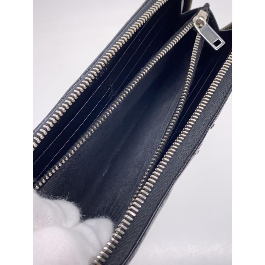 SAINT LAURENT◇長財布/レザー/BLK/無地/メンズ/358094/キルティング