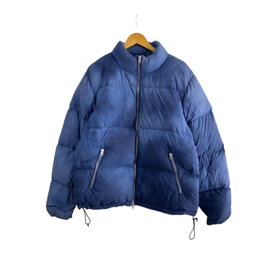 STUSSY◇Recycled Nylon Down Puffer/ダウンジャケット/M/ナイロン/BLU 