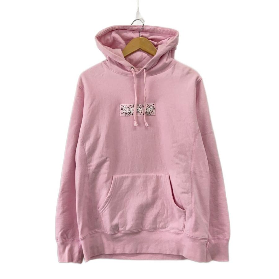 パーカー L Supreme Bandana Box Logo Hooded pink Supreme◇パーカー/M/コットン/PNK/無地/Bandana Box Logo Hooded