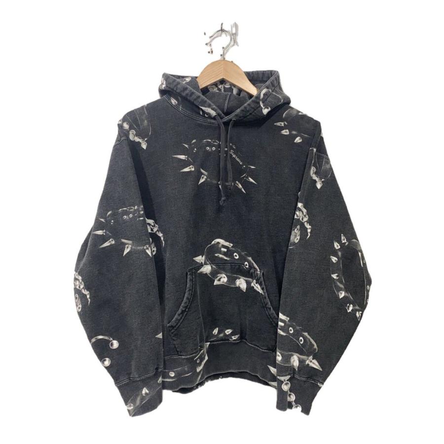 Supreme◇Studded Collers Hooded/パーカー/S/コットン/GRY/総柄 Supreme◇Studded Collers Hooded/パーカー/S/コットン/GRY/総柄