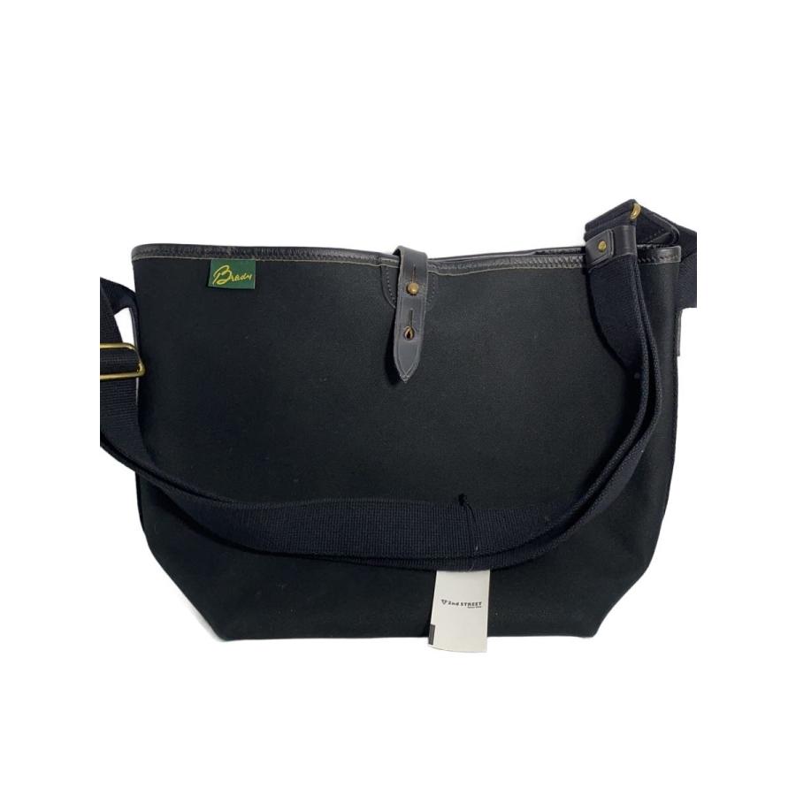BRADY◇KINROSS/ショルダーバッグ/キャンバス/BLK/無地 : セカンド