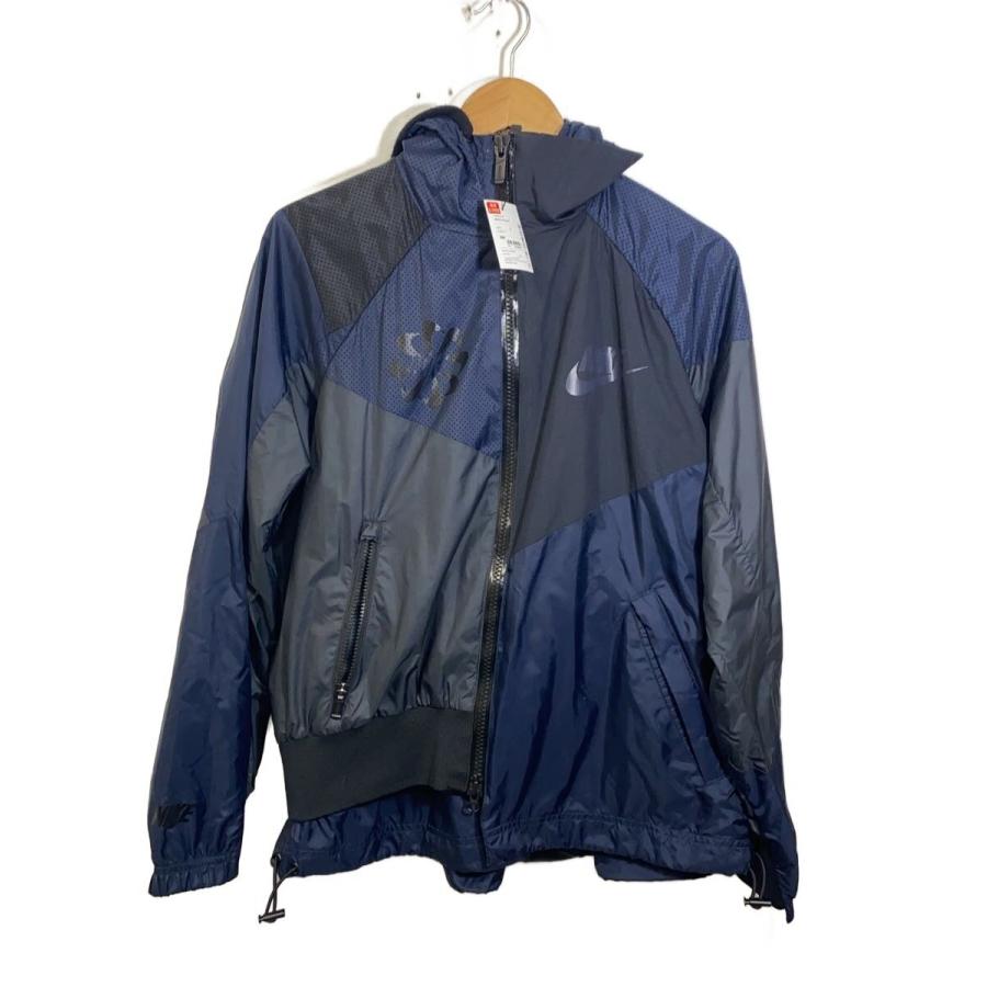 NIKE LAB x SACAI ドッキングナイロンジャケット Sacai // X Nike Blue & Multicolour Deconstructed Jacket – VSP