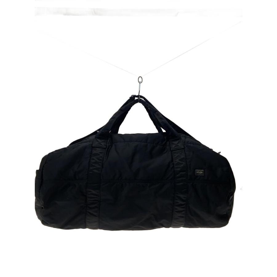 PORTER◇TANKER/ロールボストン/ボストンバッグ/ナイロン/BLK/無地