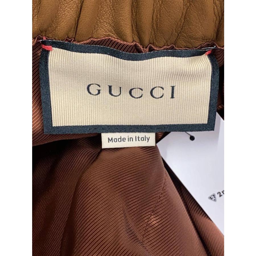 GUCCI◆ボトム/38/羊革/BRW/747707 XNAWX//_2
