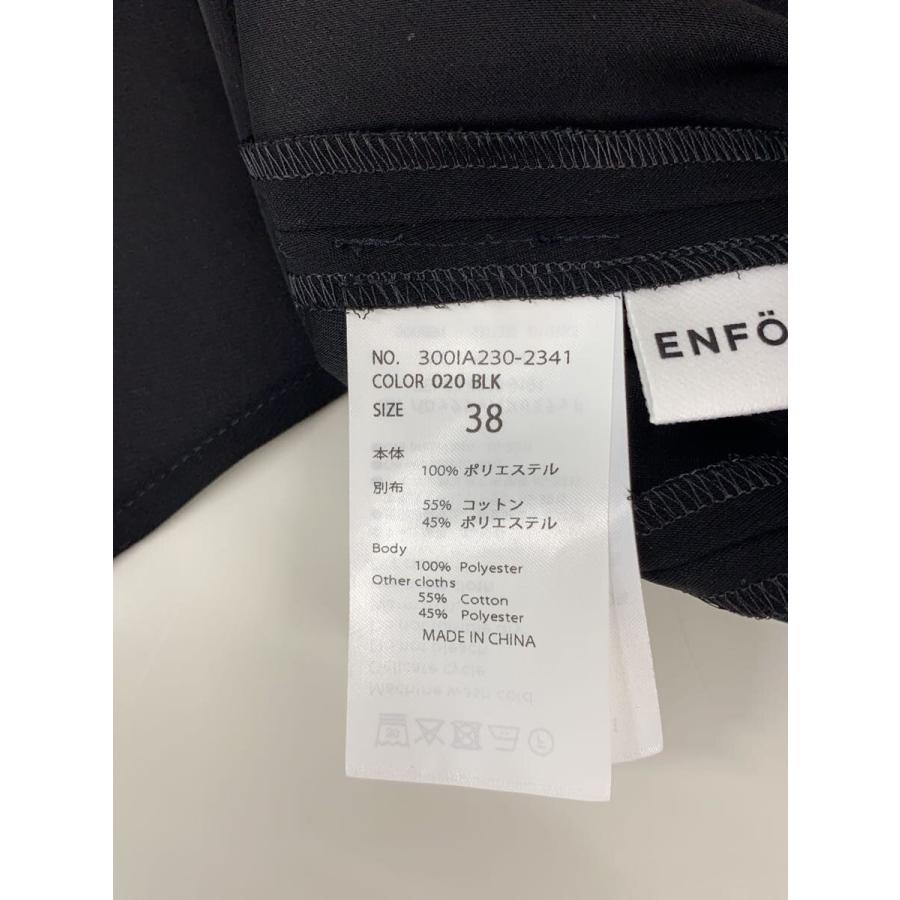 ENFOLD◇PANEL-HEM PULLOVER/長袖シャツ/38/ポリエステル/BLK/300IA230 