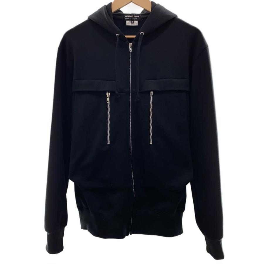 COMME des GARCONS HOMME DEUX◇ジップパーカー/M/コットン/BLK/DQ