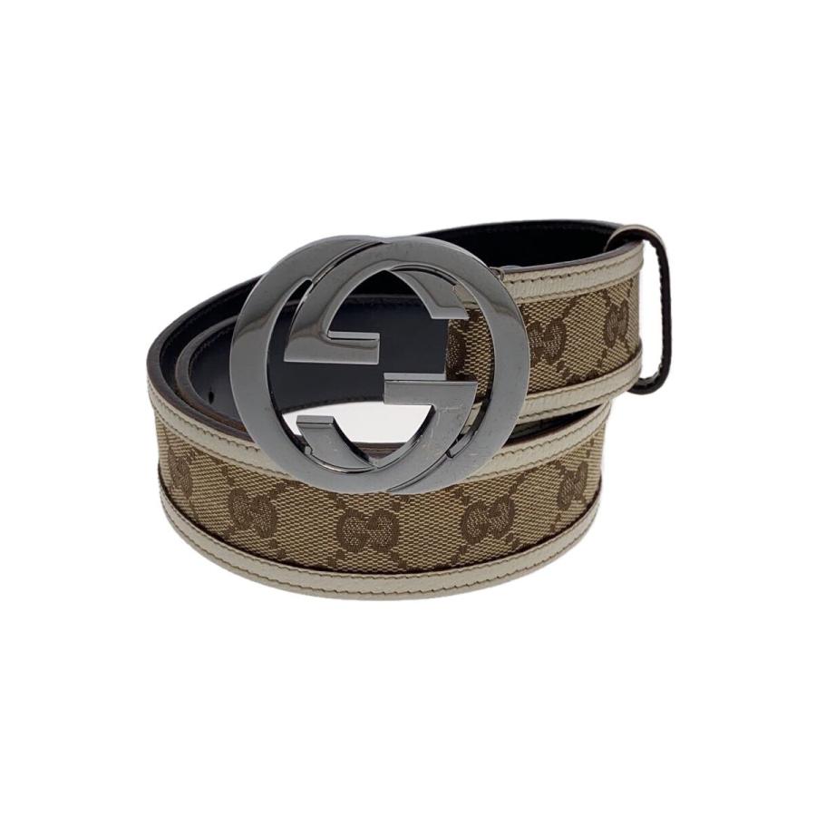GUCCI◇ベルト/キャンバス/CML/総柄/レディース/114876・1766・90・36 