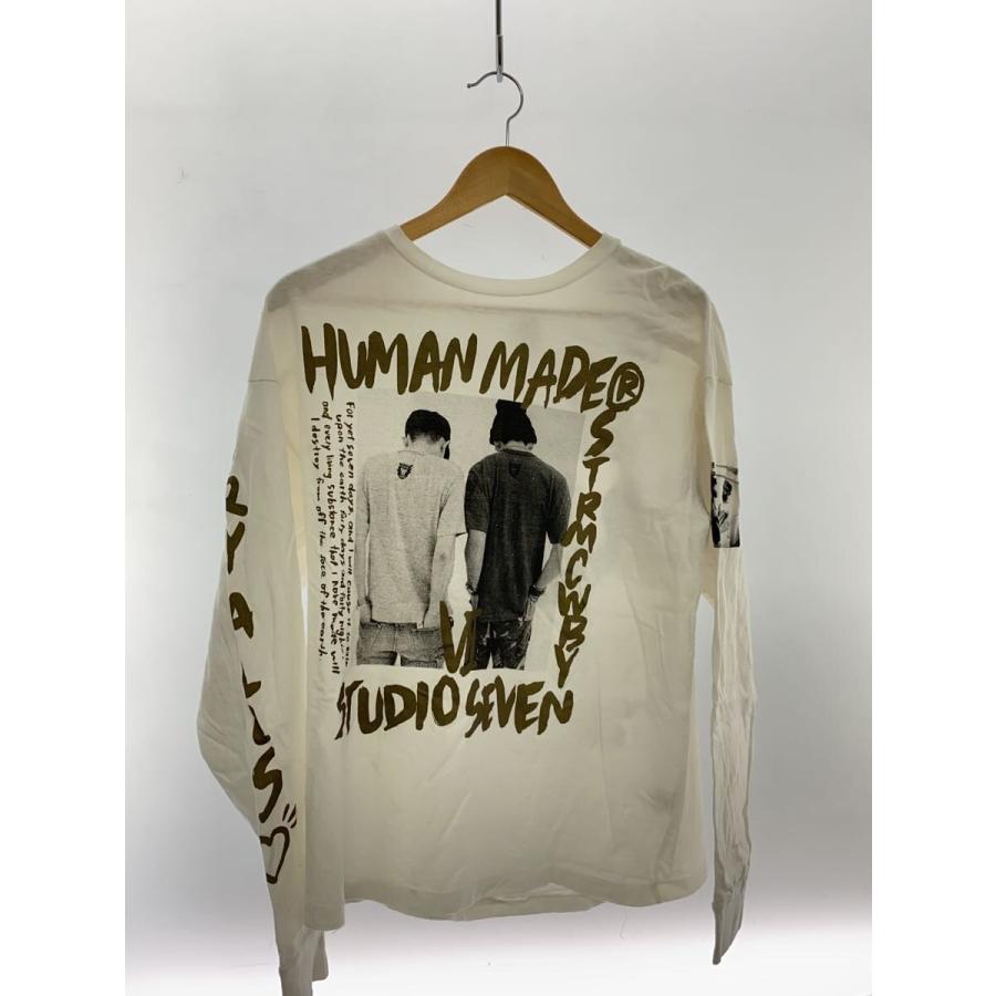 HUMAN MADE◇長袖Tシャツ/M/コットン/WHT : セカンドストリートYahoo