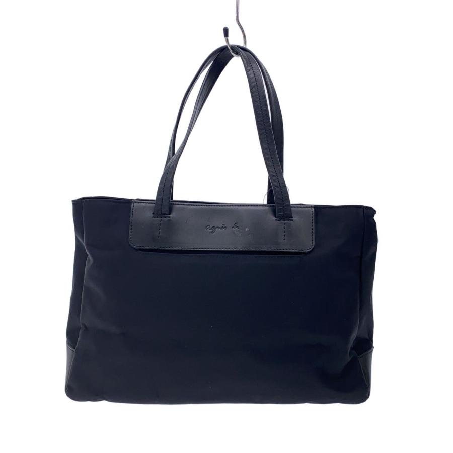 agnes b.◇トートバッグ/ナイロン/BLK : セカンドストリートYahoo!店