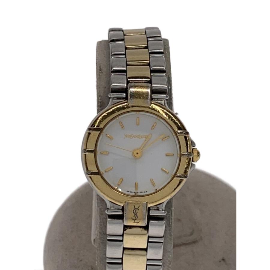 YVES SAINT LAURENT◇クォーツ腕時計/アナログ/ステンレス/WHT