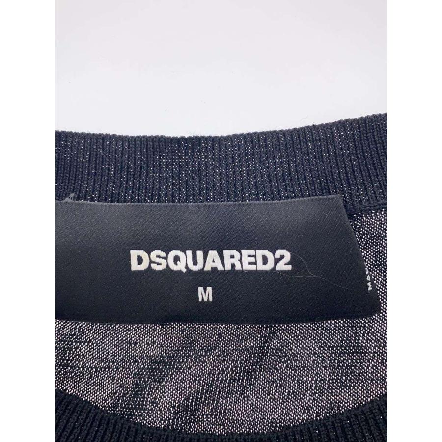 DSQUARED2◇ニット・セーター(薄手)/M/ポリエステル/BLK/S74HA1135 