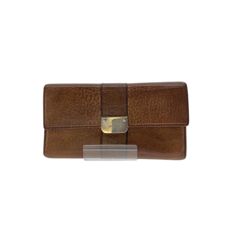 GUCCI グッチシマ　ブラウン　レザー 長財布 グッチシマ グッチ 財布 GUCCI 長財布 札入れ 小銭入れなし メンズ