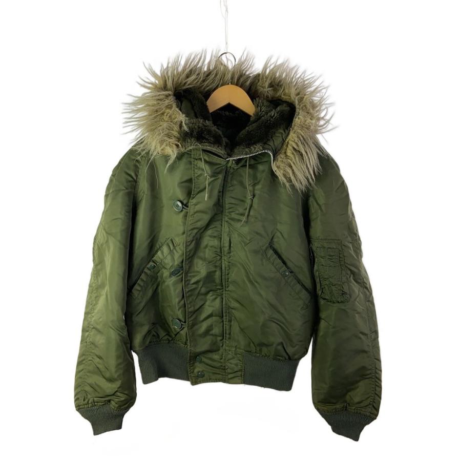 ALPHA INDUSTRIES◇フライトジャケット/L/ナイロン/KHK/無地/N