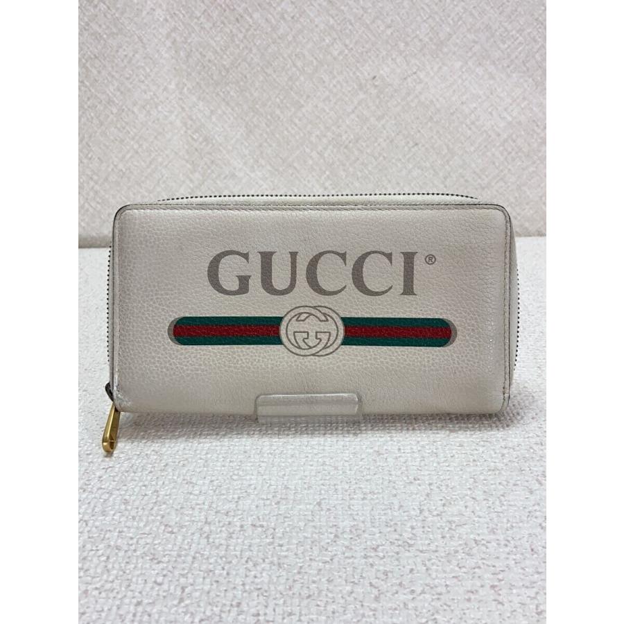 GUCCI◇長財布_ヴィンテージロゴ/--/WHT/レディース : セカンド