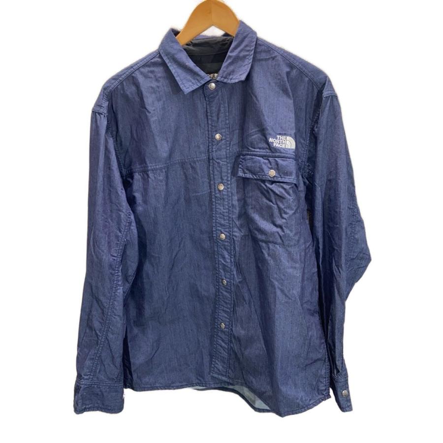 THE NORTH FACE ナイロンデニムヌプシシャツ　デニムシャツ THE NORTH FACE◇L/S NYLON DENIM NUPTSE SHIRT_ロングスリーブ