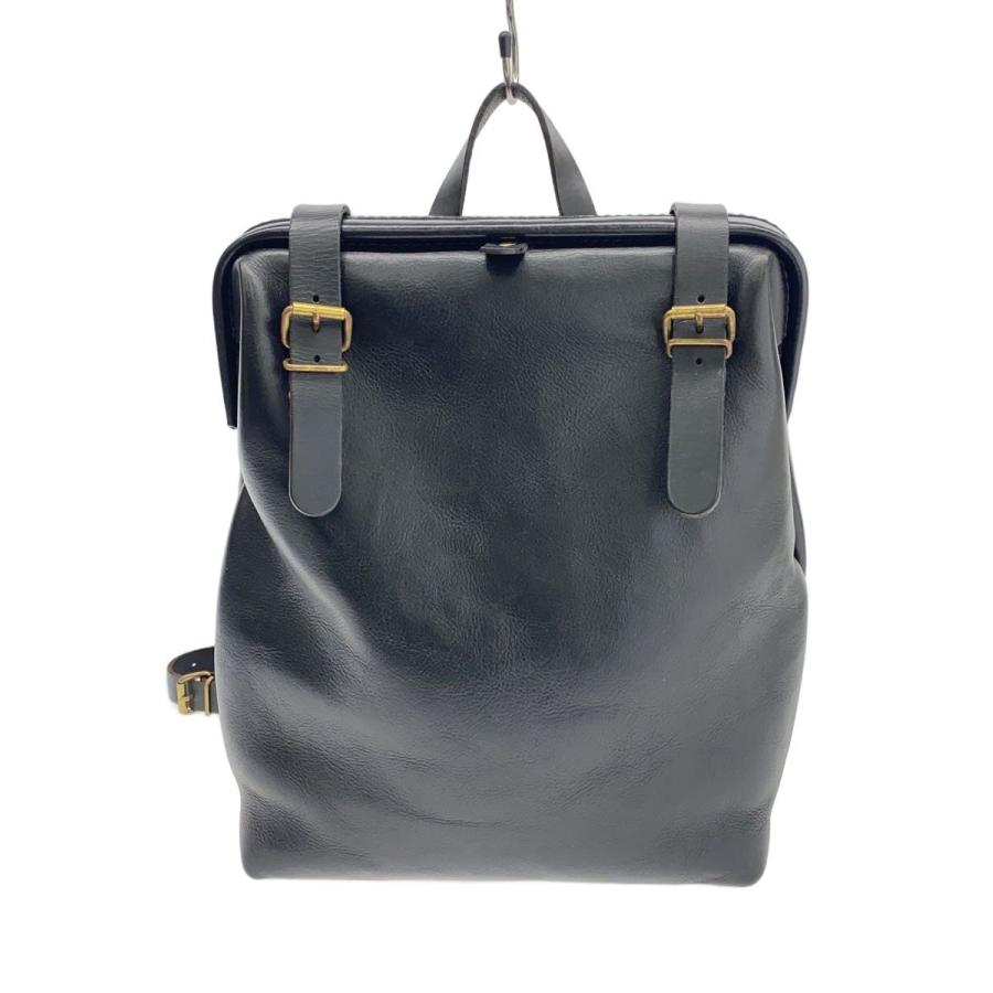 HERZ◇リュック/レザー/BLK/無地/ラックス/キズスレ有 : セカンド