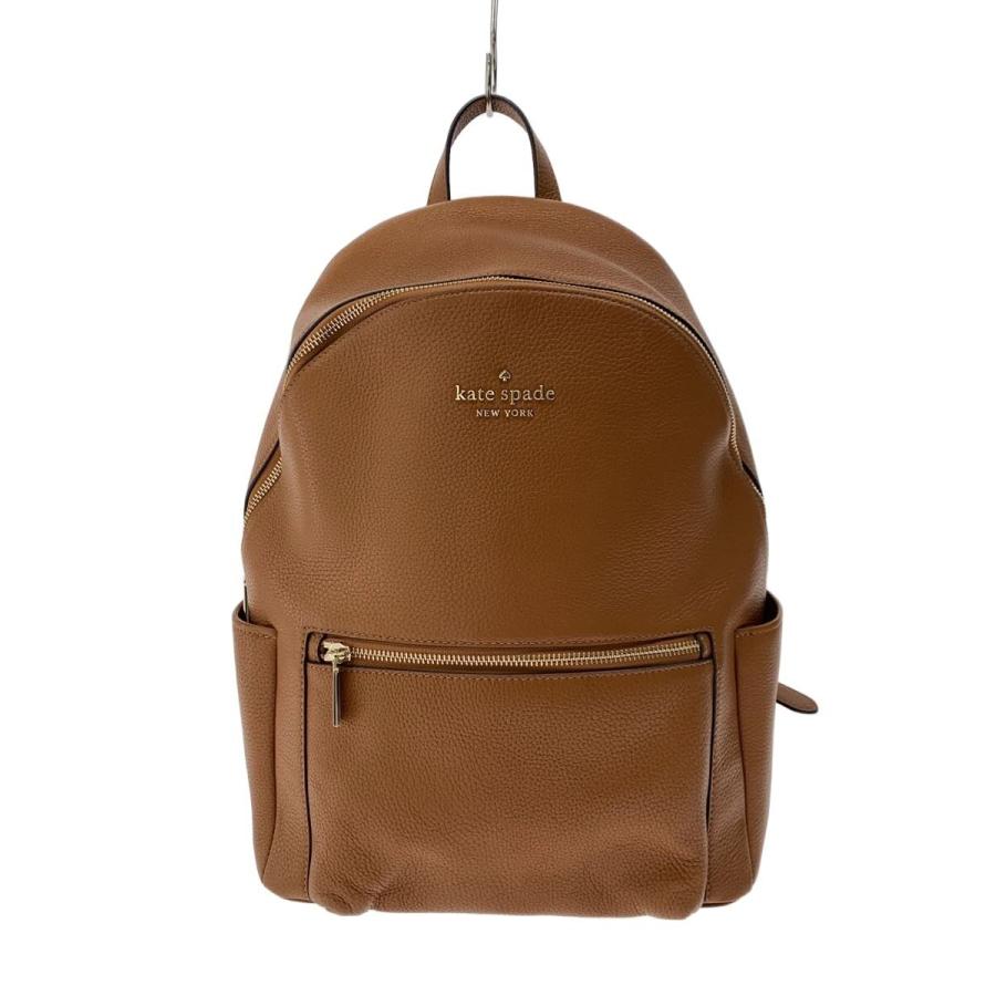 kate spade new york◇リュック/レザー/CML/無地 : セカンドストリート