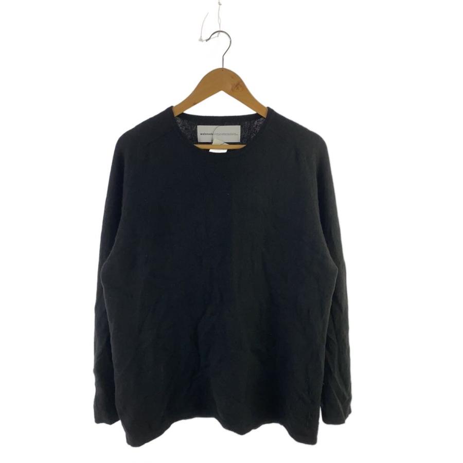 walenode◇ニット・セーター(厚手)/1/ウール/BLK/無地/WN21-11FW108-KW 