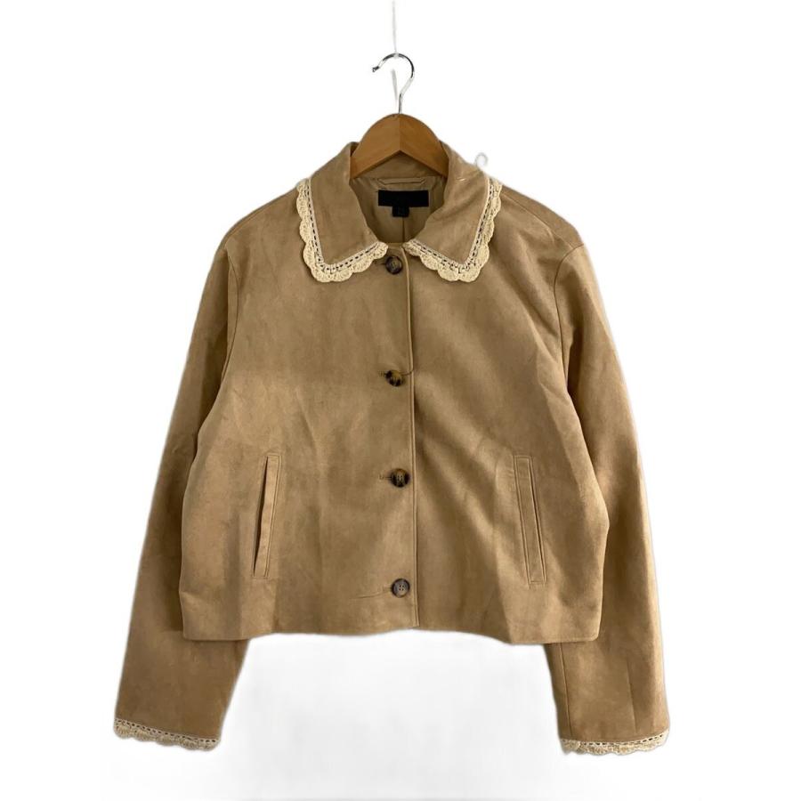 ZARA フェイクスエードジャケット ZARA◇フェイクスエードジャケット/ブルゾン/L/ポリエステル/BEG/無地