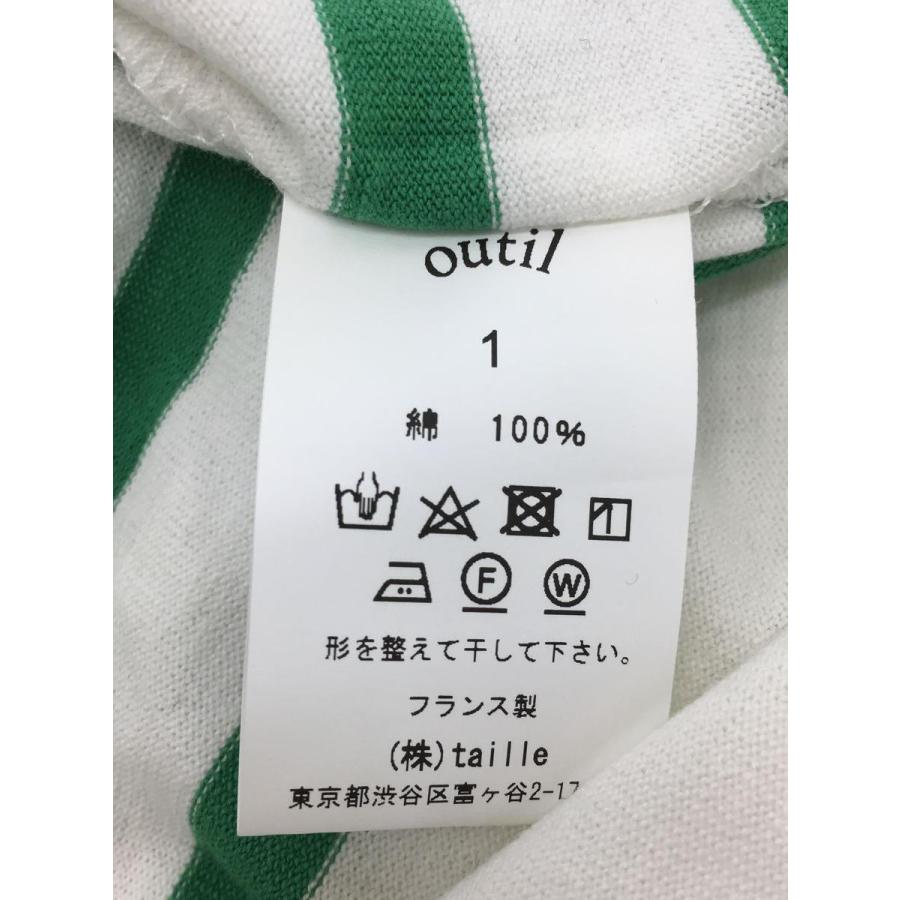 OUTIL◇SS/tricot habas/バスクシャツ/長袖Tシャツ/コットン/WHT