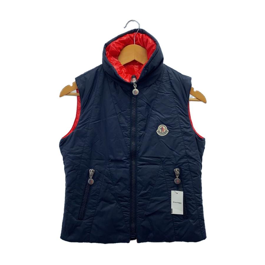 MONCLER◇ダウンベスト/リバーシブル/0/ポリエステル/ネイビー MONCLER◇ダウンベスト/リバーシブル/0/ポリエステル/ネイビー