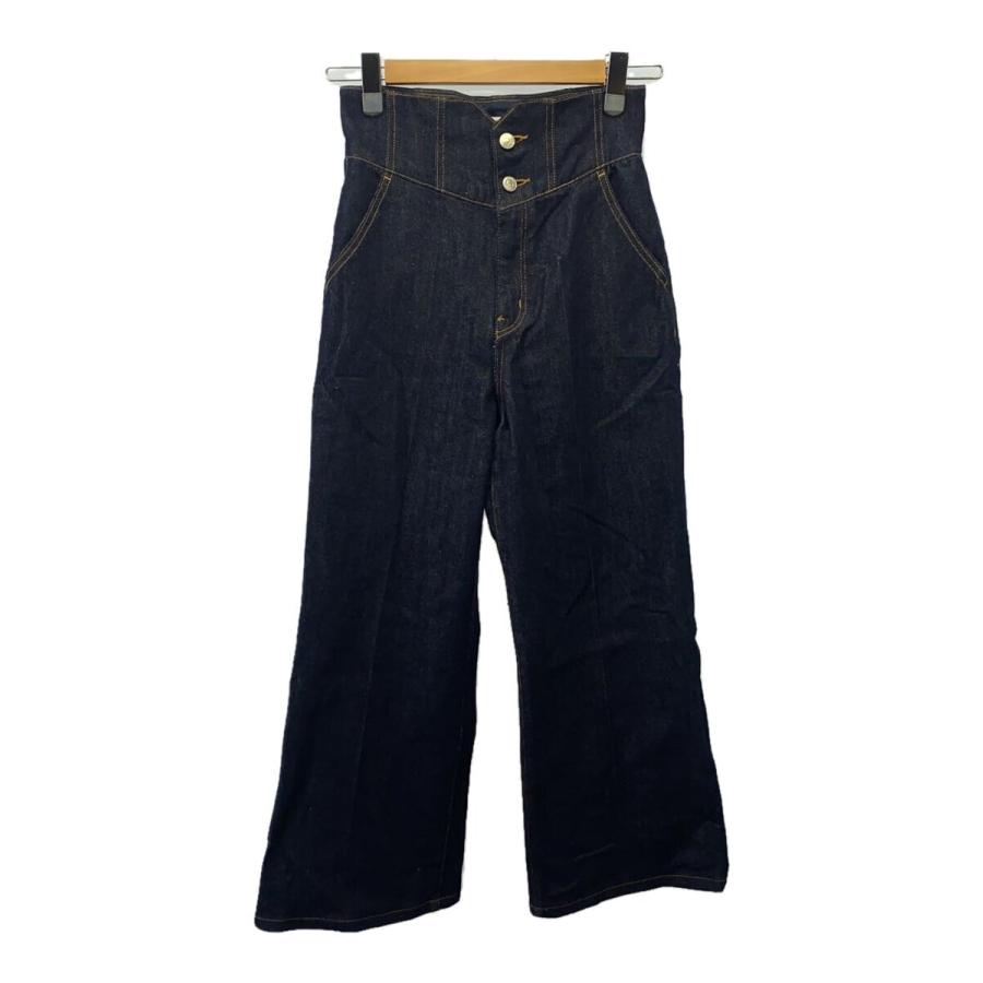 SNIDEL◇24AW/Organicハイウエストフレアデニムパンツ/1/デニム/IDG