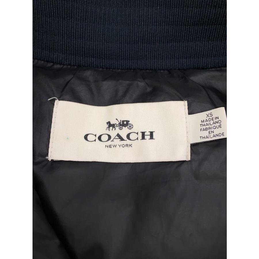 COACH◇I/ロングダウンジャケット/XS/ポリエステル/NVY/F34152