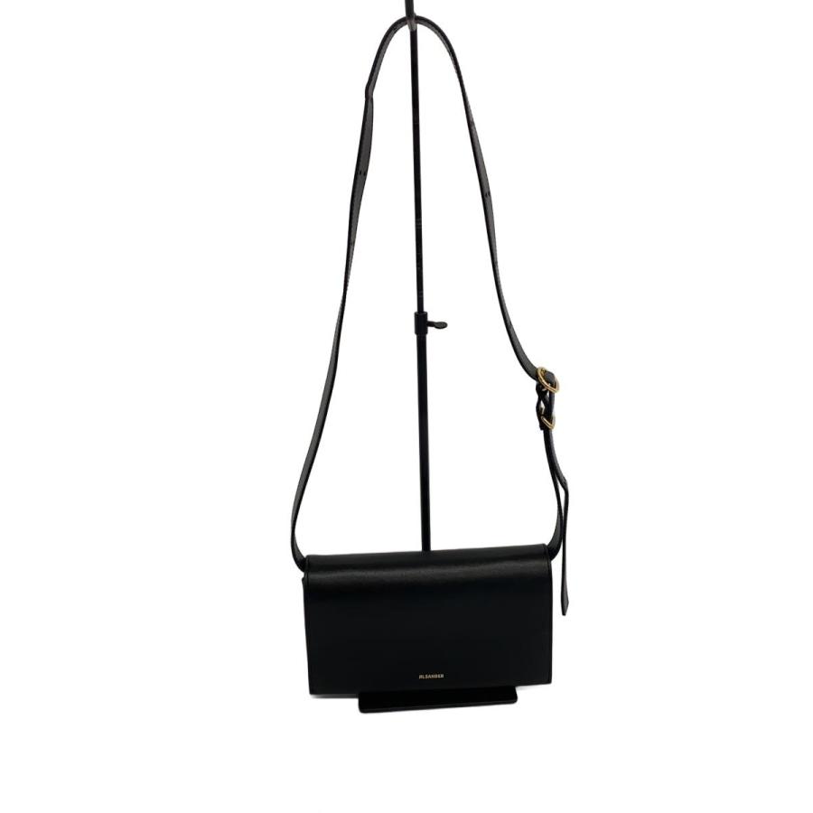 JIL SANDER◇ジルサンダー/ショルダーバッグ/ALL-DAY/レザー/ブラック