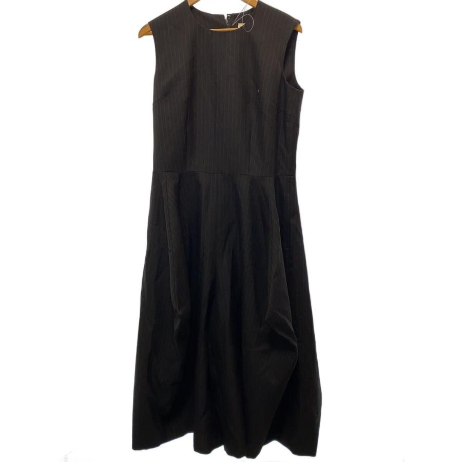 希少COMME des GARÇONS アーカイブ ストラップワンピース 黒 M COMME des GARCONS◇AD2025/オールインワン/L/ウール/BLK/ストライプ