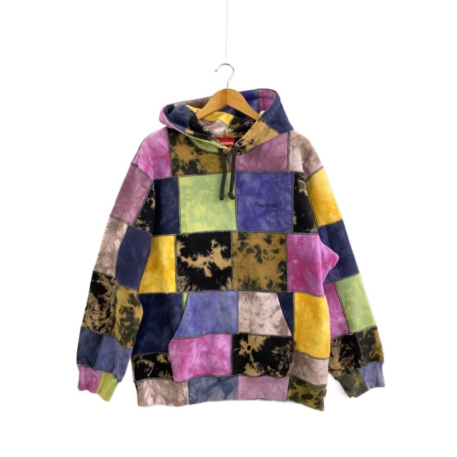 Supreme◇Patchwork Tie Dye Hooded Sweatshit/パーカー/L/コットン 