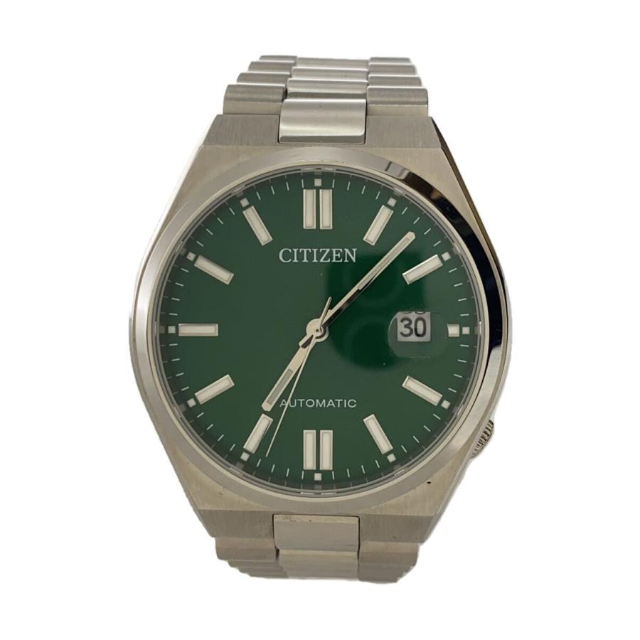CITIZEN◇自動巻腕時計/アナログ/ステンレス/GRN/SLV/SS/8210-S126967