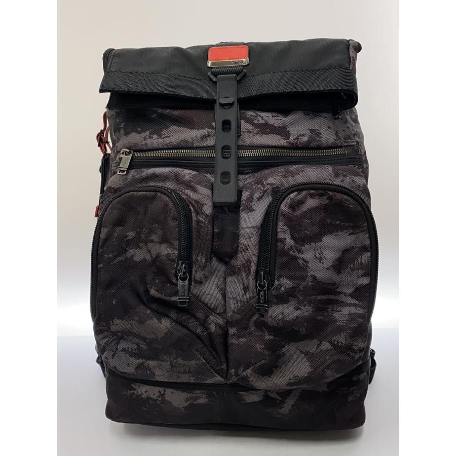 値下げ❗️TUMI リュック 迷彩 TUMI◇リュック/--/BLK/カモフラ/ロールトップバッグ/上部破れ有