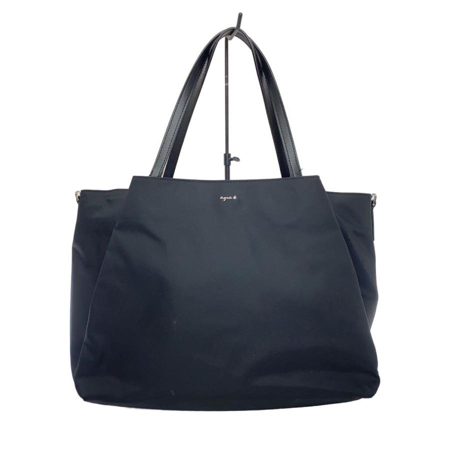 agnes b.◇トートバッグ/ナイロン/BLK/無地/OAS14-01 : セカンド