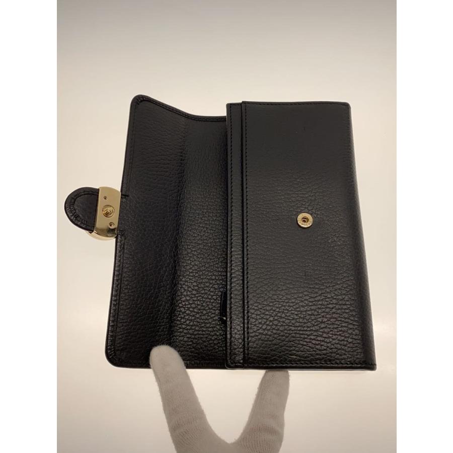 GUCCI◇長財布_インターロッキングG/レザー/ブラック/615524