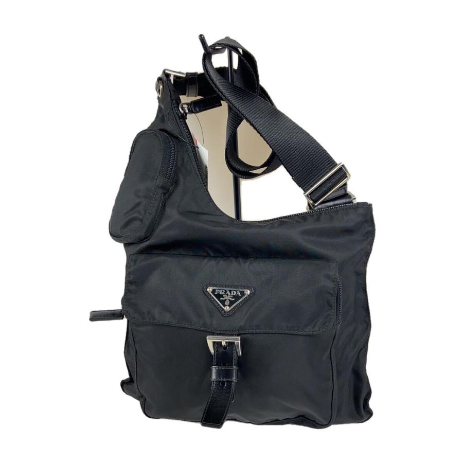 PRADA◇ショルダーバッグ/ナイロン/BLK PRADA◇ショルダーバッグ