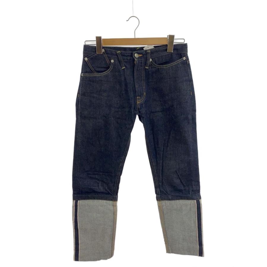 ANREALAGE◇ロールアップデニムパンツ/38/コットン/NVY/無地