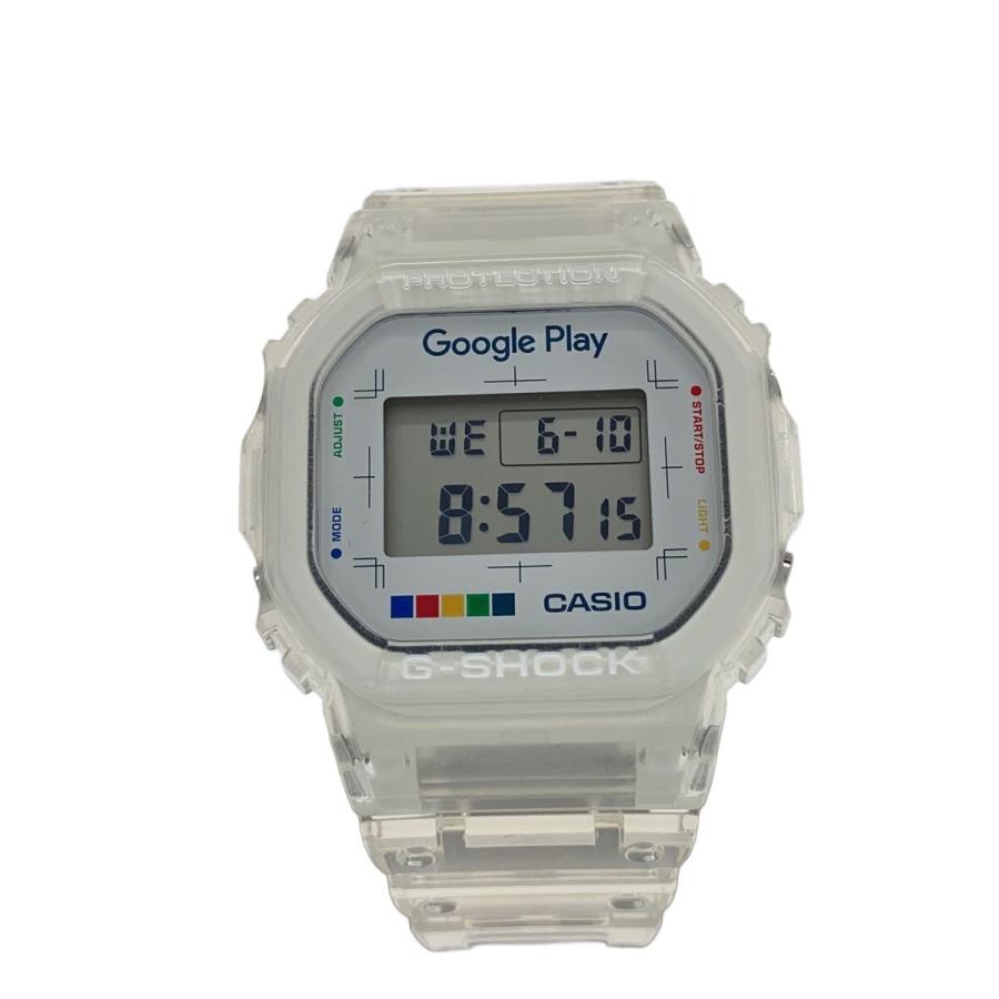 CASIO◇限定モデル/腕時計/デジタル/ラバー/WHT/CLR/SS/DW-5600X