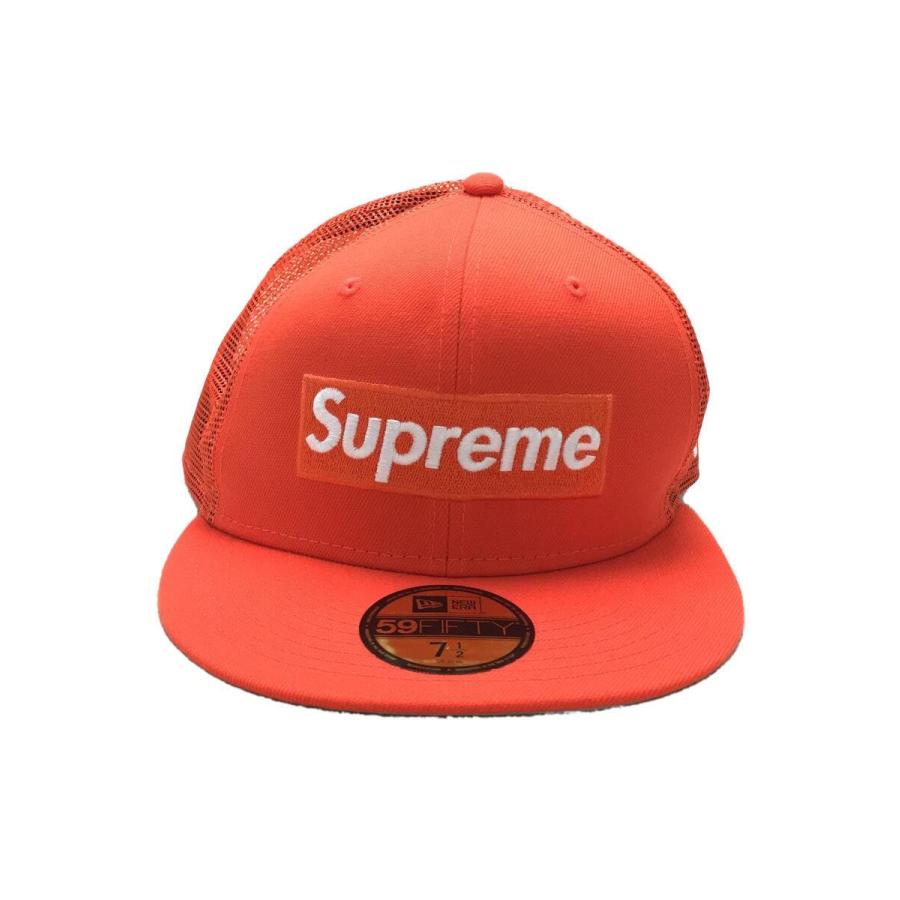 Supreme◇BOX LOGO MESH BACK NEW ERA/キャップ/7 1/2/ORN/メンズ/タグ